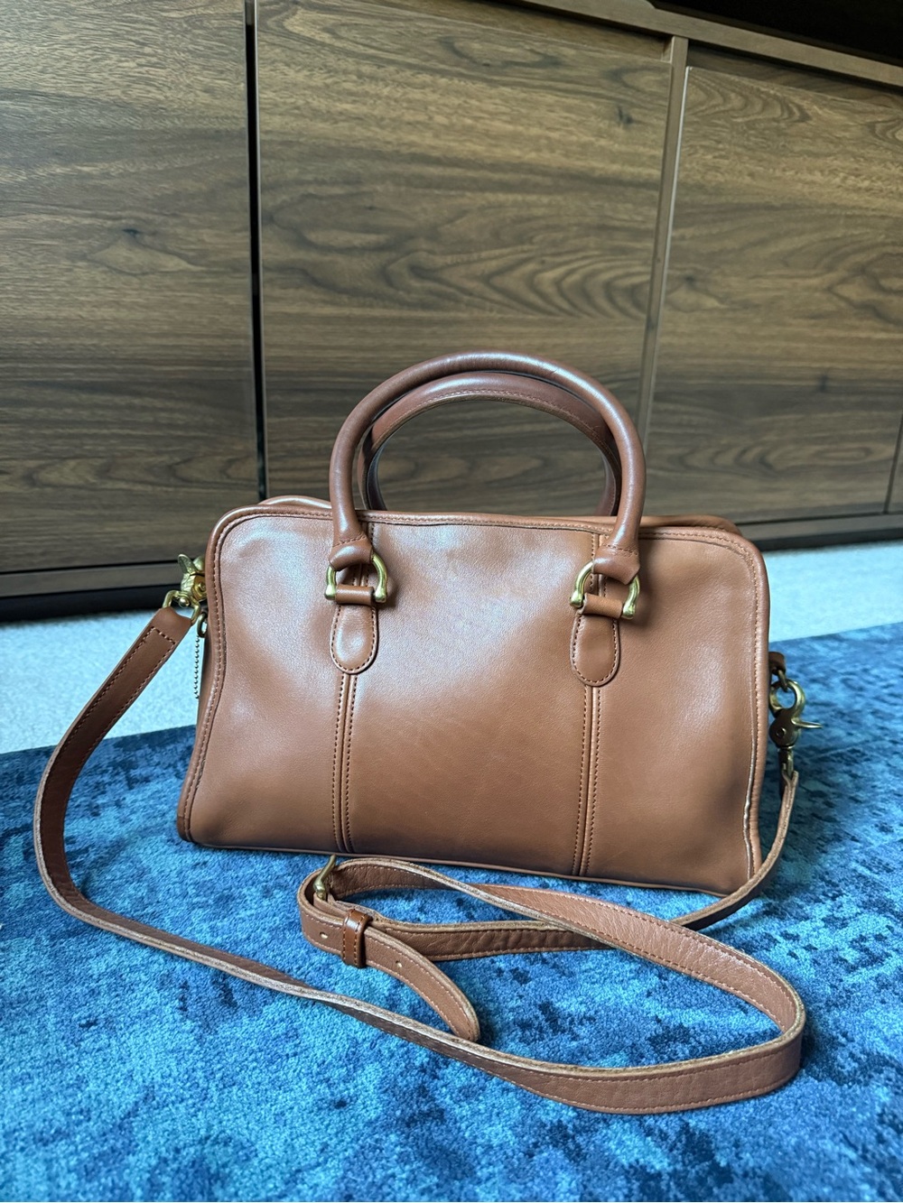 Vintage Coach British Tan Beaumont Satchel Leather Doctor Bag w/ Strap 9871